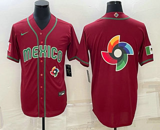 Men%27s Mexico Baseball 2023 Red World Baseball Big Logo Classic Stitched Jersey->2023 world baseball classic->MLB Jersey